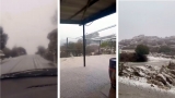 La borrasca 'Leonardo' llega a Antequera con lluvia, granizo, nieve y viento