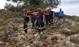 Rescate de la senderista en Rute.