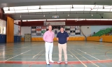 Miguel S&aacute;nchez y Rafael Llamas, en el Pabell&oacute;n Polideportivo de Montilla.
