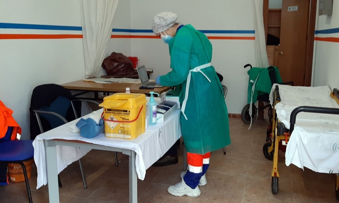 Personal sanitario en el sur de Córdoba.