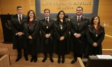 Nueva junta directiva del AJA del Colegio de Abogados de Lucena.