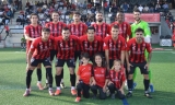 El once inicial del Salerm Puente Genil en su enfrentamiento en el Polinario en la primera vuelta (1-0)