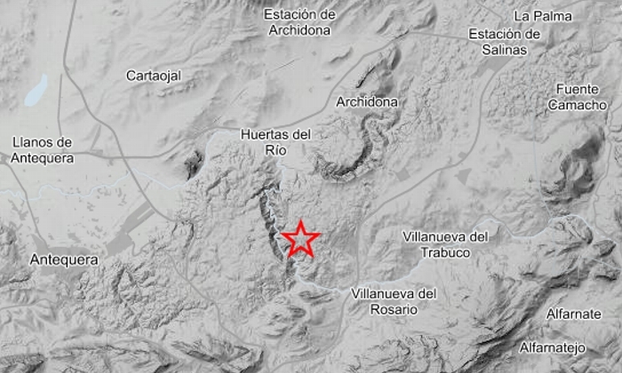 Registrados dos pequeños terremotos en Archidona y Villanueva del Rosario