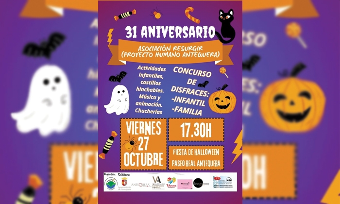 Resurgir-Proyecto Humano Antequera celebra su 31 aniversario con la tradicional fiesta de Halloween